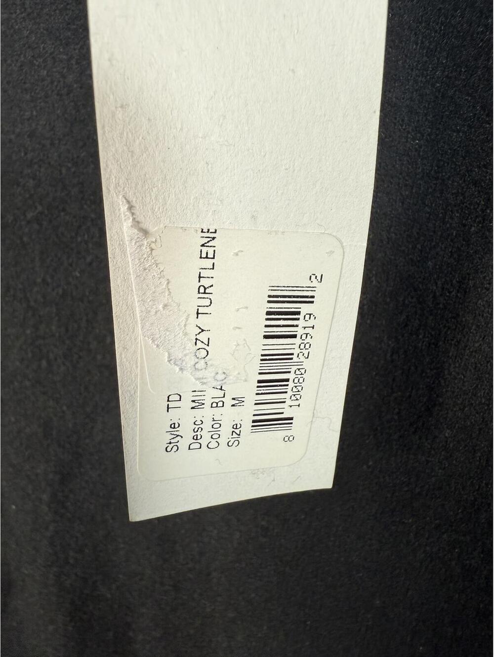 NWT LBLC the Label Mimi Cozy Turtleneck Black Size Medium - Picture 5 of 6